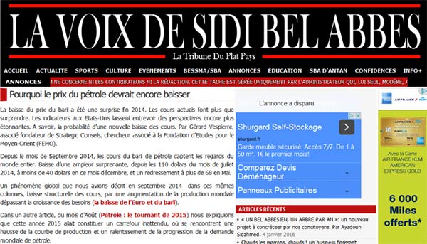 reprise article Gérard Vespierre Géopolitique 2015