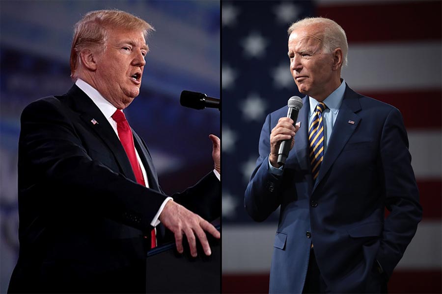 biden trump et Moyen Orient