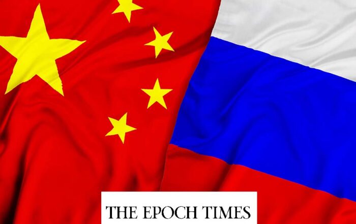 Drapeau de la chine et de la Russie