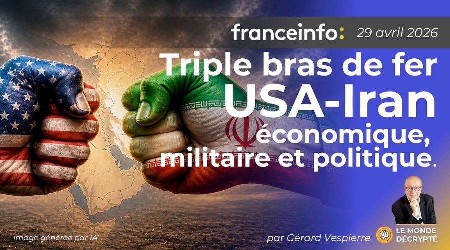Triple bras de fer USA- Iran : économique, militaire, et politique.